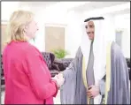  ??  ?? Speaker Al-Ghanim meeting with Austrian FM Karin Kneissl.