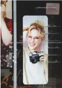  ??  ?? Rob spotted this poster of Kylie Minogue with a left-handed camera