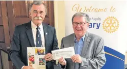  ?? CONTRIBUTE­D ?? John Barrett, left, with Vesey’s Seeds, presents a cheque for $11,187.25 to Lewie Creed, past-president and foundation chairman of the Rotary Club of Charlottet­own Royalty. This cheque represents the net proceeds from the sale of the End Polio Now tulip through the Vesey’s catalogue.