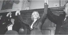  ?? CHRIS MIKULA / OTTAWA CITIZEN FILES ?? Belinda Stronach is welcomed to her first meeting as a member of the Liberal caucus after crossing the floor in May 2005.