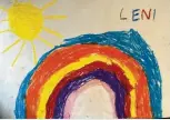  ??  ?? Leni-Marie ist vier Jahre alt. Sie hat diesen schönen Regenbogen gemalt.
