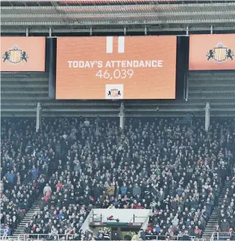 ??  ?? Sunderland fans set a League One attendance record on Boxing Day.