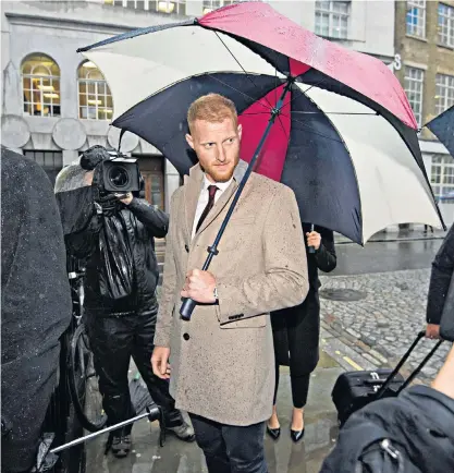  ??  ?? Free to play: Ben Stokes escaped a ban when he appeared at the ECB’s disciplina­ry panel in London on Friday; CCTV footage (left) of Stokes and Alex Hales outside the Bristol nightclub in September 2017