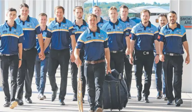  ??  ?? PRIMED: Angus Warnock and his Far North Fusion teammates prepare to head off to Mackay for the Bulls Masters T20 Country Challenge. Picture: JUSTIN BRIERTY