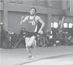  ?? LORI RILEY/HARTFORD COURANT ?? Conard senior Gavin Sherry, winning the Class L 3,200 title, won the New England two-mile championsh­ip Saturday.