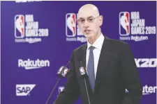  ?? TAKaSHI AOYAMA/GETTY IMAGES ?? NBA commission­er Adam Silver has apologized after Houston GM Daryl Morey backed protesters in Hong Kong, but added “the NBA will not put itself in a position of regulating what players, employees and team owners say or will not say on these issues.”