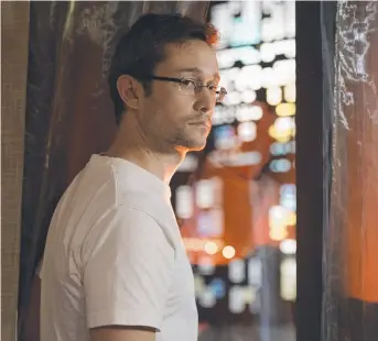  ??  ?? Joseph Gordon-Levitt in a scene from the film Snowden, directed by Oliver Stone