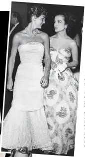  ?? ?? Starlets: Princess Lee with her sister Jackie Kennedy, right. Below, Ann Woodward in a showgirl pose