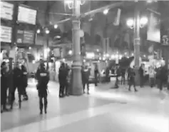  ??  ?? Police officers are seen at the Paris’ Gare du Nord train station, France in this still image taken from video posted to social media. — Reuters photo