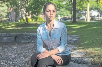  ?? EDUARDO LIMA FOR THE TORONTO STAR ?? Dasha Kandaharia­n, 16, has launched a lawsuit against the York Catholic District School Board, saying her charter rights were violated after she was barred from running for student trustee because she's not Catholic.