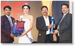  ??  ?? The award was given to Ted Travel & Experience­s and received by Aakash Tufchi, Manager Sales, Manoj Raina, Domestic Operation - Head