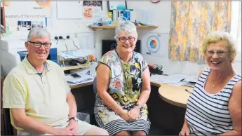  ??  ?? Roly Ellis, Anne Greatbatch and Phillipa Ellis wanted to share experience­s of suffering from and coping with hearing loss at Anne’s office in Life Unlimited.