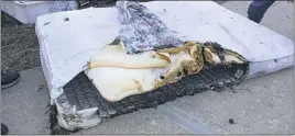  ?? FIRE MARSHAL PHOTO ?? A mattress was set on fire in Indian Head townhome on Sunday.