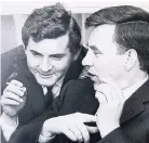  ??  ?? ATV’s Reg Harcourt (right) with colleague Tim Downes in the 1960s.