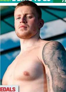  ?? GETTY IMAGES ?? Lion art: Adam Peaty is hungry for more titles and records