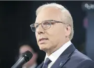  ?? CHRISTINNE MUSCHI/BLOOMBERG ?? Parti Québécois Leader Jean-François Lisée agreed that officers should not have their beliefs on display.