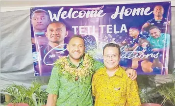  ?? Picture: SUPPLIED ?? Teti Tela, left, and a relative during his welcoming ceremony last week.
Picture: SUPPLIED
Picture: SUPPLIED