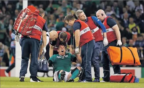  ?? STU FORSTER / GETTY ?? Paul O'Connell es va trencar els lligaments al partit contra França de diumenge passat