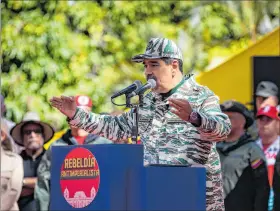  ?? ?? Caracas. Maduro se refirió al tema en un discurso durante fin de semana.
