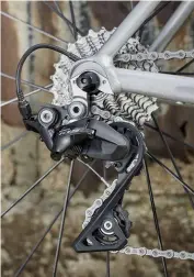  ??  ?? Shimano 105 gears mean accurate shifting