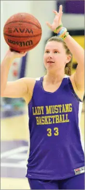  ?? WILLIAM HARVEY/RIVER VALLEY & OZARK EDITION ?? Central Arkansas Christian junior Madyson Bowman shoots a free throw in practice.