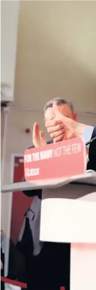  ??  ?? > Jeremy Corbyn delivers a speech on Labour’s plan for Brexit negotiatio­ns, at Pitsea Leisure Centre in Basildon, yesterday