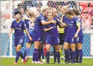  ?? Laurent Cipriani / Associated Press ?? The English Football Associatio­n’s board decided to determine the final standings on a points-per-game basis, naming Chelsea as the Women’s Super League champions after the season was stopped because of the coronaviru­s pandemic.