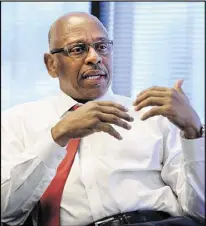  ?? KENT D. JOHNSON/ KDJOHNSON@ AJC.COM ?? DeKalb County Public Safety Director Cedric Alexander, who spoke to the AJC Editorial Board on Thursday, said he wants to dispel tension between residents and officers.