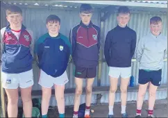  ?? ?? Edward, Cormac, Cathal, Liam and Paul at the recent Easter Camp.