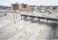  ?? TARA WALTON / FOR THE WASHINGTON POST FILES ?? The Detroit-Windsor Tunnel appears deserted as border
restrictio­ns have been extended until at least July 21.