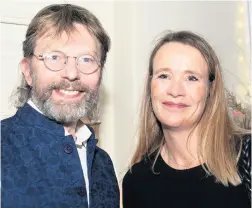  ??  ?? Right, Richard Howard from Arcania Apothecary and Cathy Biggs from Limelight at the launch of the Ubiety luxury skincare and wellbeing range, above, that will fund Dorothy House