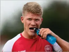  ??  ?? Andreas Cornelius kan få chancen mod Frankrig.