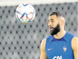  ?? AP ?? France’s Karim Benzema is out of the tournament with an injury.