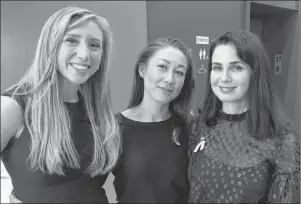  ?? CP PHOTO ?? AfterMeToo founders Freya Ravensberg­en, Aisling Chin-Yee and Mia Kirshner (left to right) are shown in a handout photo. A Canadian group aimed at improving culture, legislatio­n and policies surroundin­g sexual misconduct in the screen industry has...