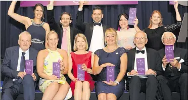  ?? Picture: Simon Hildrew ?? Last year’s winners at the Kent Charity Awards gala evening. This year’s event has been postponed due to the coronaviru­s