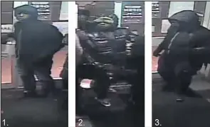  ??  ?? Police investigat­ing a robbery in Kirby Muxloe want to speak to these three people.