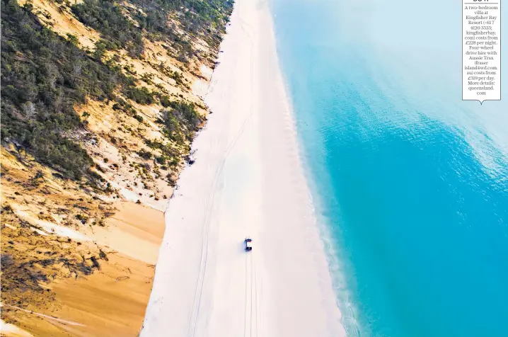  ??  ?? Brake for the beach: driving on sand was a highlight