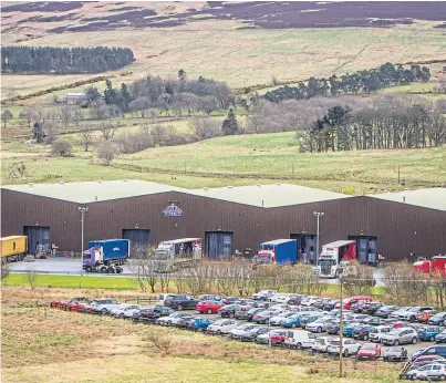  ?? Picture: Steve Macdougall. ?? Taking on the plastic problem: The Highland Spring site at Blackford.