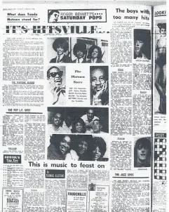  ??  ?? The Bristol Post of March 20, 1965, explaining the Motown ‘Hitsville’ phenomenon