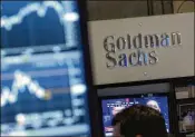  ?? RICHARD DREW / ASSOCIATED PRESS ?? At the end of 2017, Goldman Sachs had about $87 billion in risk-weighted assets covered by the market-risk regulation­s.