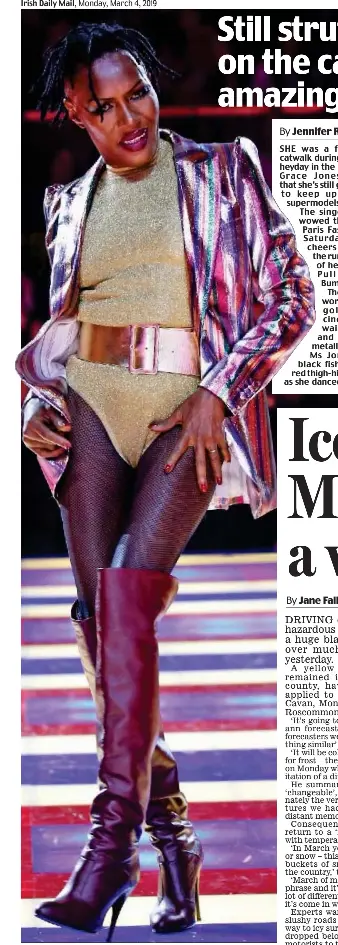 Still strutting her stuff on the catwalk at 70. amazing Grace Jones PressReader