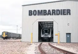  ?? SIMON DAWSON BLOOMBERG FILE PHOTO ?? Bombardier Transporta­tion has been hit by $1 billion in penalties from customers.