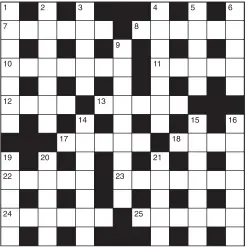  ??  ?? Stuck on today’s puzzle? Call 0905 789 4220 to hear individual clues or the full solution.
Calls cost 80p per minute plus network extras. Service Provider: Spoke Ltd, helpline 0333 202 3390