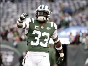  ?? PHOTO/JULIO CORTEZ ?? In this Dec. 15 file photo, New York Jets strong safety Jamal Adams works out prior to an NFL football game against the Houston Texans in East Rutherford, N.J. AP