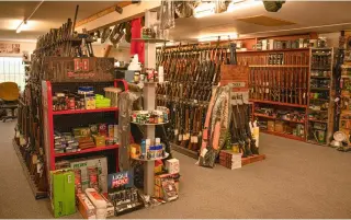  ?? ?? The shop covers two floors, with downstairs housing a massive variety of shotguns and rifles