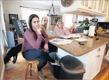 ?? George Frey For The Times ?? SISTER Molly Jones, left, and parents Todd and Carlene Claflin discuss Brian Claflin’s death at home in Salt Lake City. Claflin said filmmaker Gary Goddard sexually assaulted him at age 18 in L.A.; Goddard denies it.