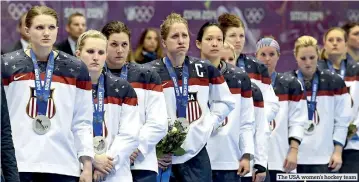  ??  ?? The USA women’s hockey team