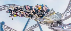  ??  ?? SPEED DEMONS: Hurtle around Blackpool Pleasure Beach aboard new ICON ride