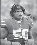  ?? THE ASSOCIATED PRESS FILE ?? San Francisco 49ers linebacker Reuben Foster’s girlfriend has accused him of domestic abuse.