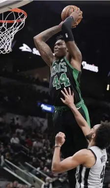  ?? AP FIle ?? TAKING FLIGHT: The Celtics hope Robert Williams can use the NBA restart as a launch pad for a more consistent role with the team.